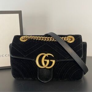Gucci velvet mini marmont